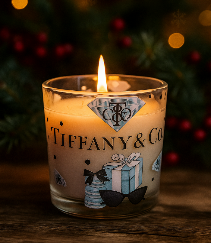 Tiffany & Co inspired Gingerbread Candle