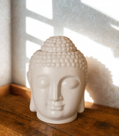 Ceramic Large Buddha Head Wax Melt Burner – 20cm x 13cm